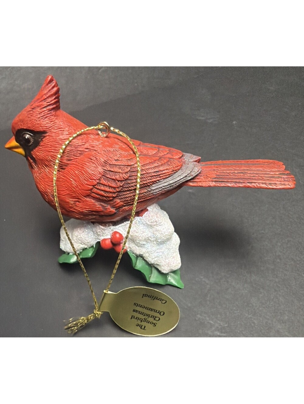 Danbury Mint The Songbird Christmas Ornament Red Cardinal